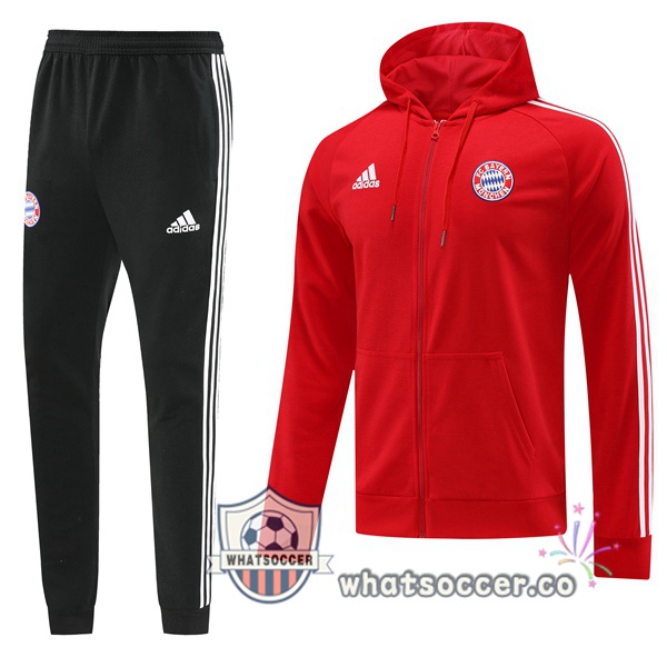 Bayern Munich Red Hooded Jacket 2023-2024
