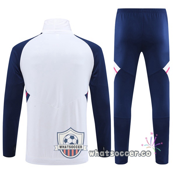 Arsenal High Collar White Tracksuit 2023-2024