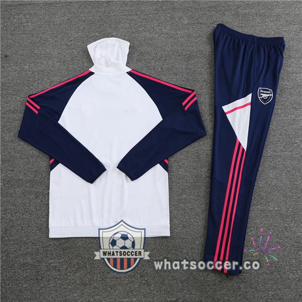 Arsenal High Collar White Tracksuit 2023-2024