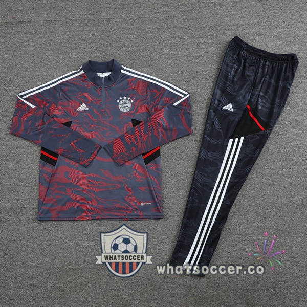 Bayern Munich Red Black Tracksuit 2023-2024