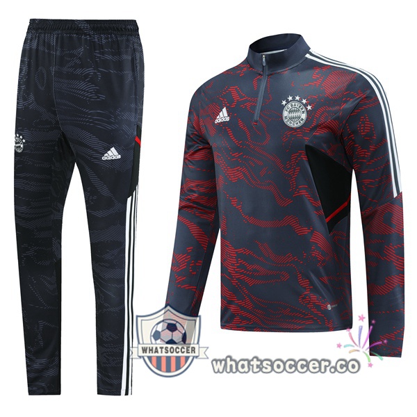 Bayern Munich Red Black Tracksuit 2023-2024