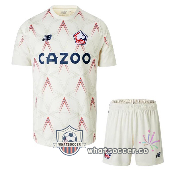 Lille OSC Kids Fourth Soccer Jerseys White 2022-2023