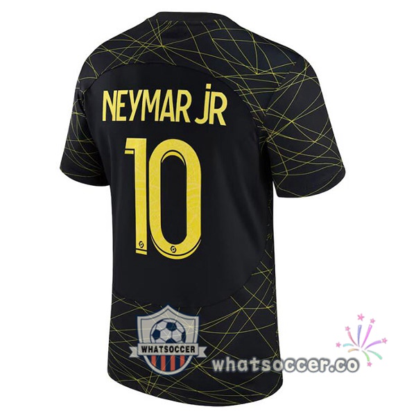 Paris PSG (NEYMAR JR 10) Fourth Soccer Jerseys Black 2022-2023