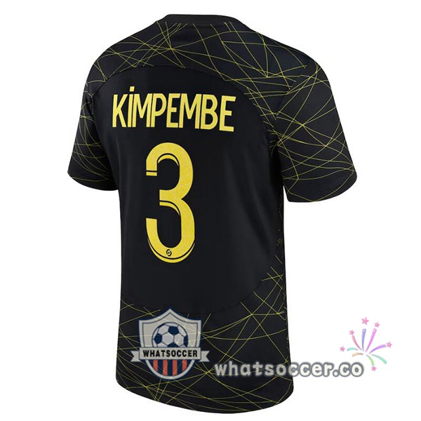 Paris PSG (KIMPEMBE 3) Fourth Soccer Jerseys Black 2022-2023