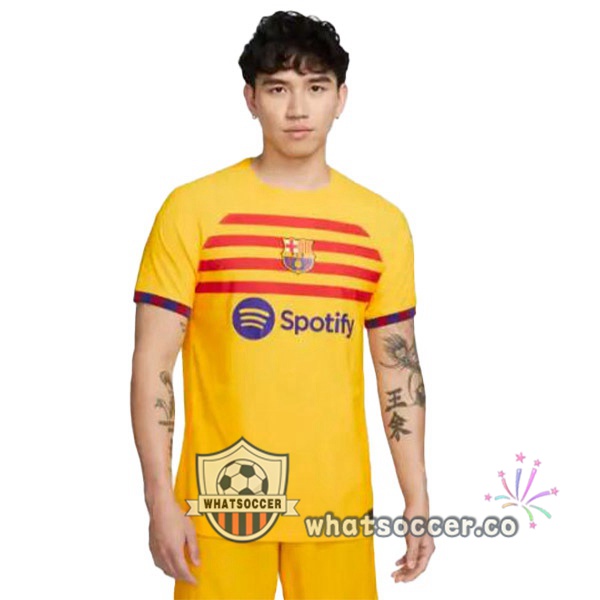 FC Barcelona Fourth Soccer Jerseys Yellow 2022-2023