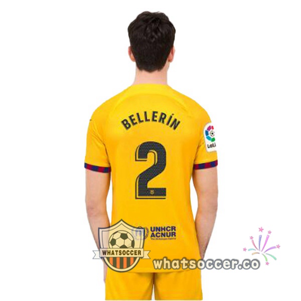 FC Barcelona (BELLERÍN 2) Fourth Soccer Jerseys Yellow 2022-2023