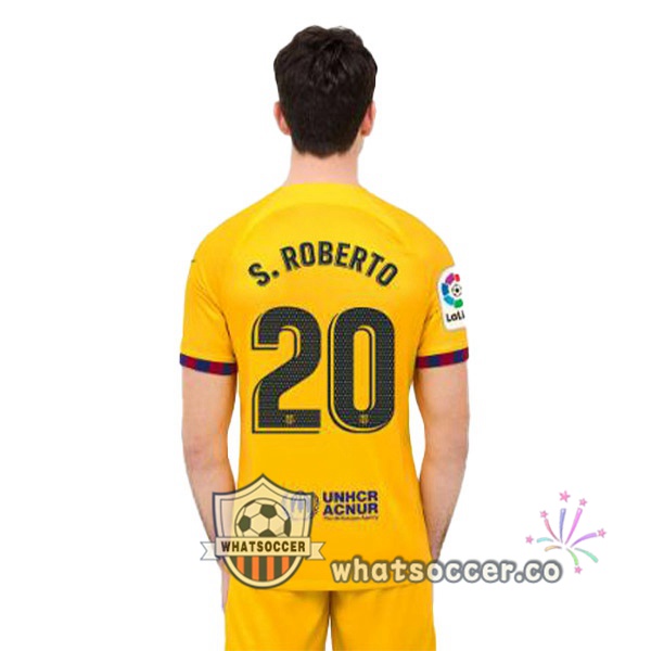 FC Barcelona (S. ROBERTO 20) Fourth Soccer Jerseys Yellow 2022-2023