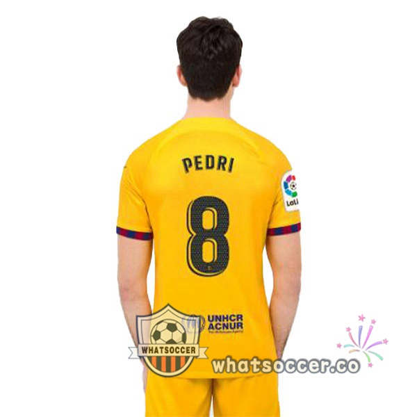 FC Barcelona (PEDRI 8) Fourth Soccer Jerseys Yellow 2022-2023