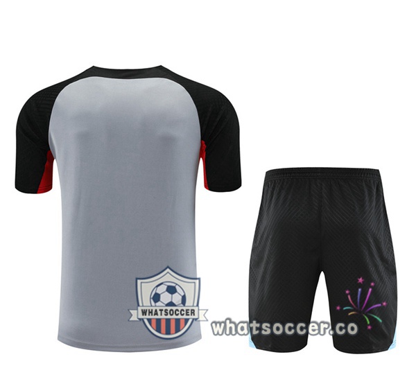 FC Barcelona Training T-Shirts + Shorts Gray 2023-2024