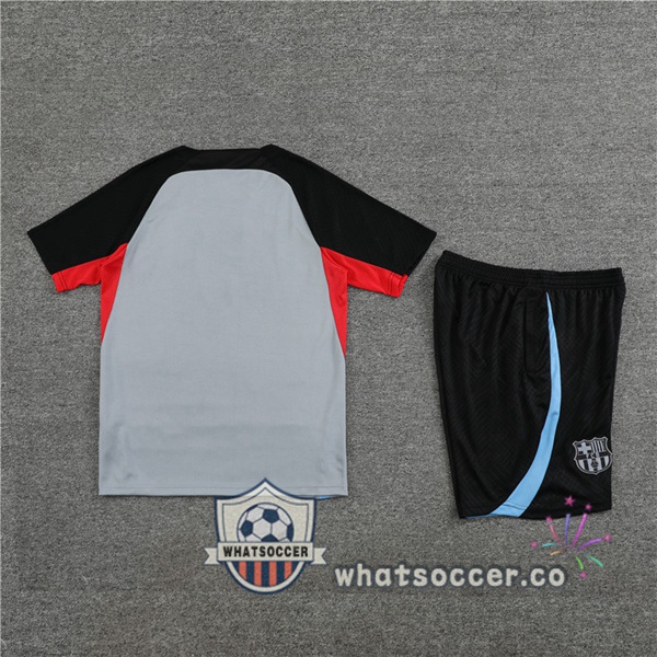 FC Barcelona Training T-Shirts + Shorts Gray 2023-2024