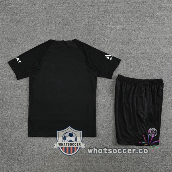 Paris PSG Training T-Shirts + Shorts Black 2023-2024