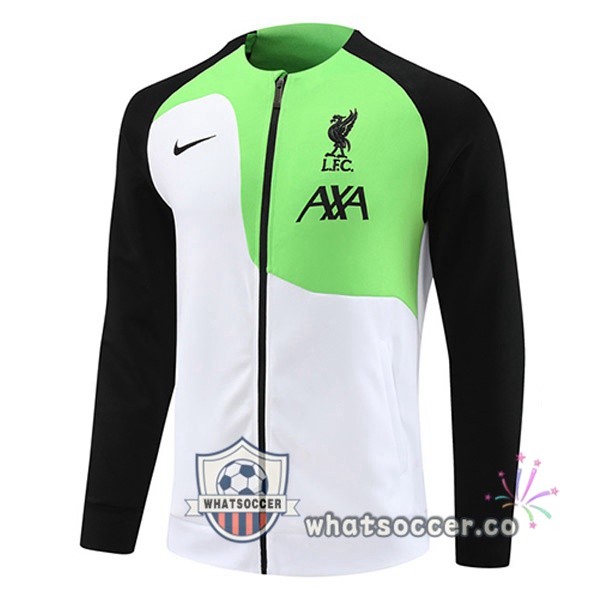 FC Liverpool Soccer Jacket White Green 2023-2024