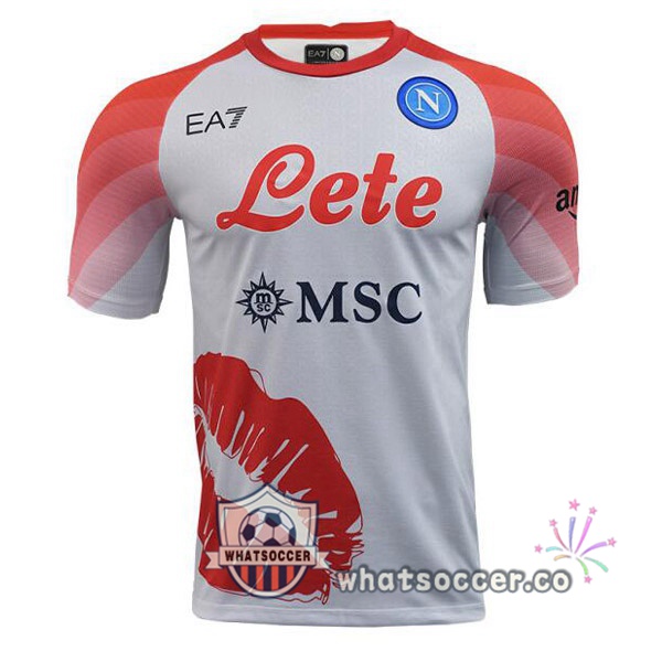 SSC Napoli Valentines Day Soccer Jerseys White Rose 2022-2023