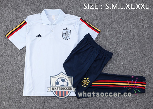 Training Polo Spain + Pants Blue 2023-2024