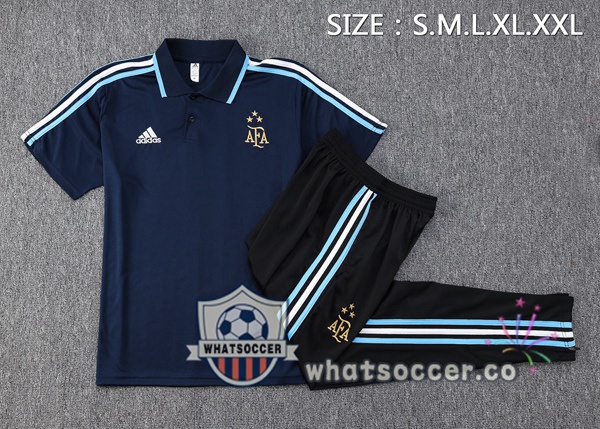 Training Polo Argentina + Pants Blue Royal 2023-2024