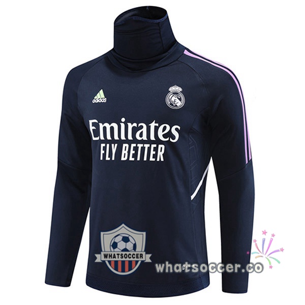 Real Madrid Soccer Sweater High Collar Blue Royal 2023-2024