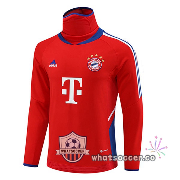 Bayern Munich Soccer Sweater High Collar Red 2023-2024