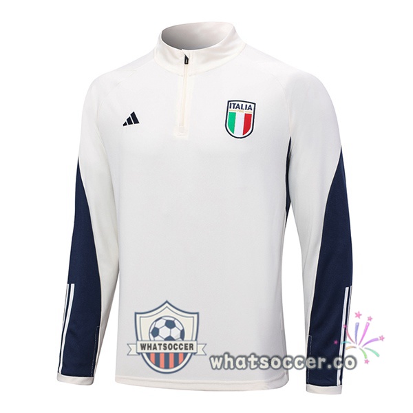 Italy Soccer Sweater White 2023-2024