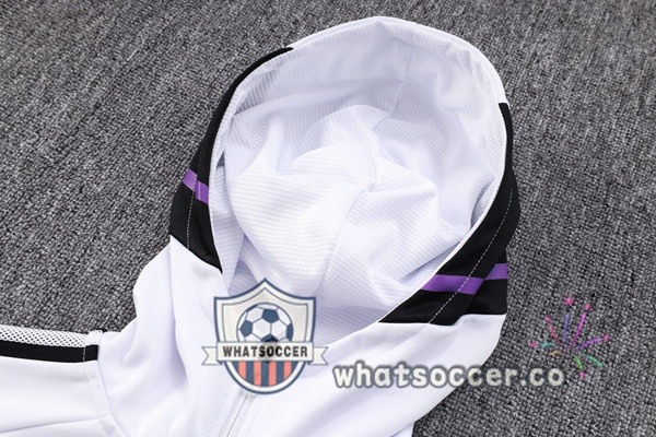 Real Madrid White Hooded Jacket 2023-2024