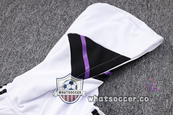 Real Madrid White Hooded Jacket 2023-2024