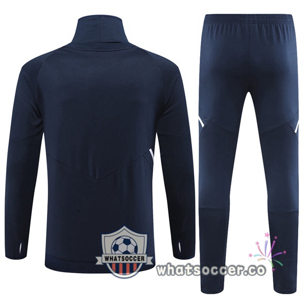 Real Madrid High Collar Blue Royal Tracksuit 2023-2024