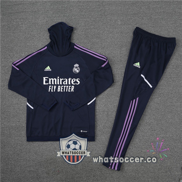 Real Madrid High Collar Blue Royal Tracksuit 2023-2024