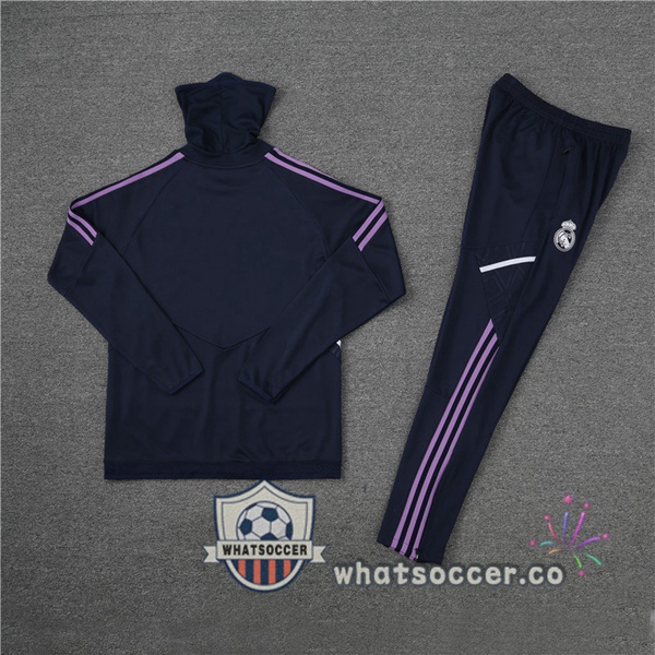 Real Madrid High Collar Blue Royal Tracksuit 2023-2024