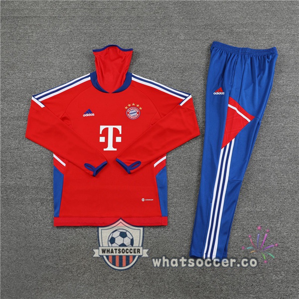Bayern Munich High Collar Red Tracksuit 2023-2024