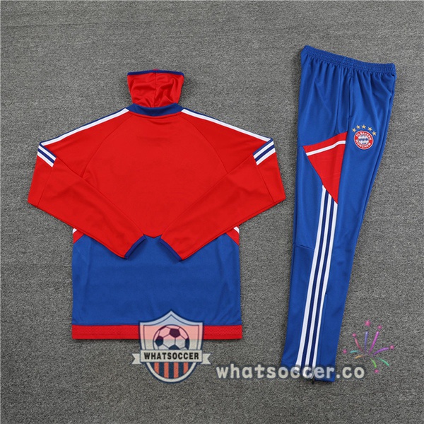 Bayern Munich High Collar Red Tracksuit 2023-2024