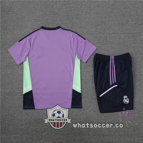 Real Madrid Training T-Shirts + Shorts Purple 2023-2024