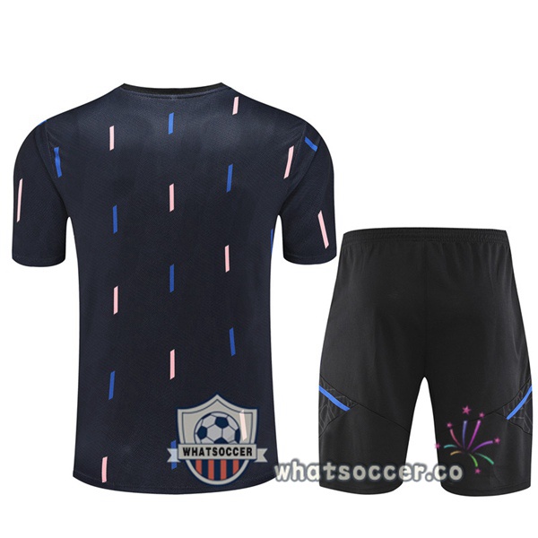 Manchester United Training T-Shirts + Shorts Black 2023-2024