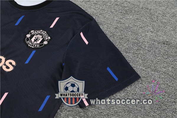 Manchester United Training T-Shirts + Shorts Black 2023-2024