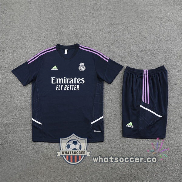 Real Madrid Training T-Shirts + Shorts Blue Royal 2023-2024