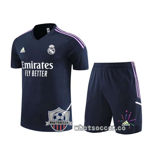 Real Madrid Training T-Shirts + Shorts Blue Royal 2023-2024