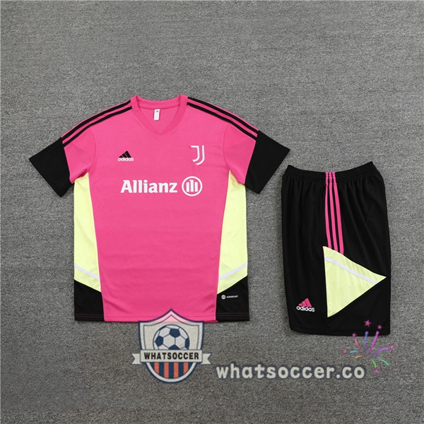 Juventus Training T-Shirts + Shorts Red 2023-2024