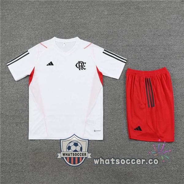 Flamengo Training T-Shirts + Shorts White 2023-2024