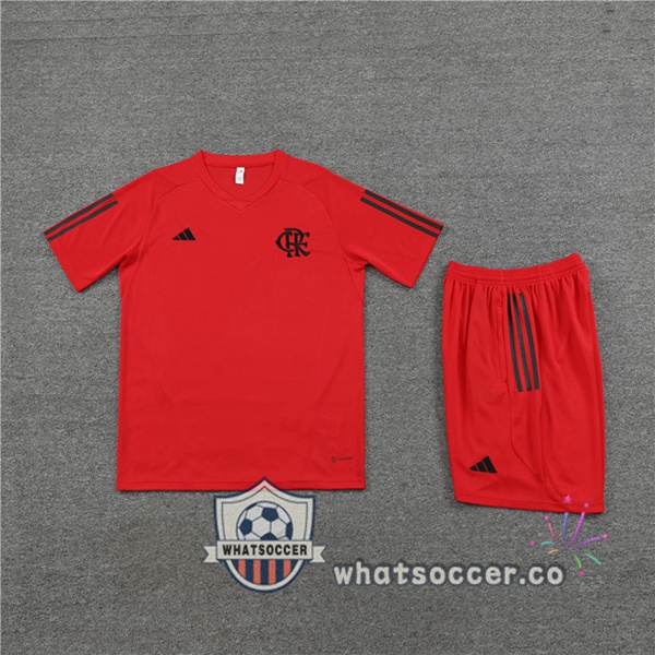 Flamengo Training T-Shirts + Shorts Red 2023-2024