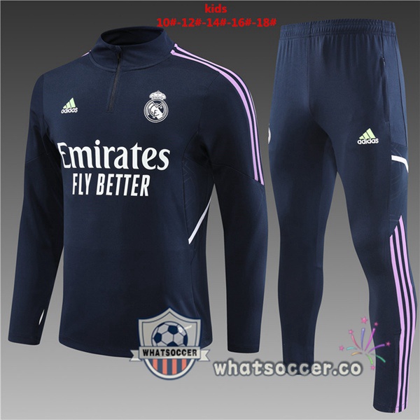 Real Madrid Kids Blue Royal Tracksuit 2023-2024
