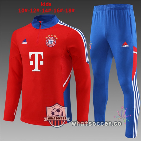 Bayern Munich Kids Red Tracksuit 2023-2024