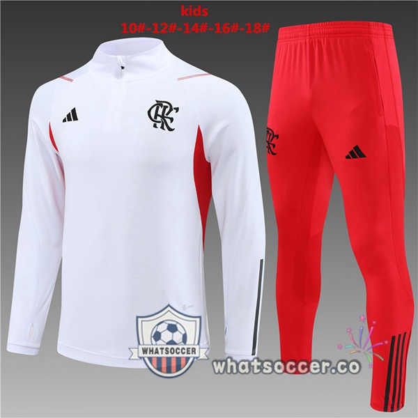 Flamengo Kids White Tracksuit 2023-2024