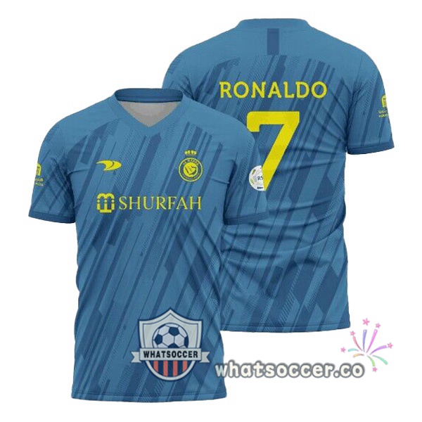 Al-Nassr FC (RONALDO 7) Away Soccer Jerseys Blue 2022-2023