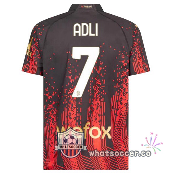 AC Milan (ADLI 7) Fourth Soccer Jerseys Red Black 2022-2023