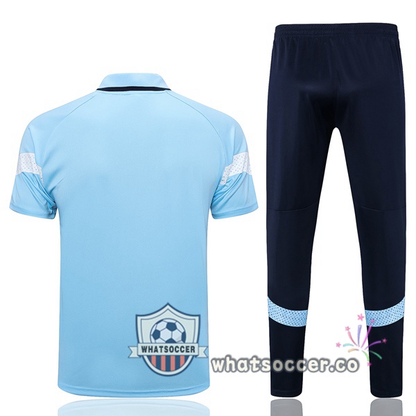 Training Polo Manchester City + Pants Blue 2023-2024