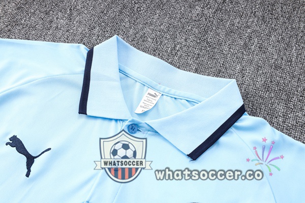 Training Polo Manchester City + Pants Blue 2023-2024