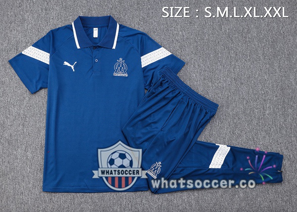 Training Polo Olympique de Marseille + Pants Blue 2023-2024