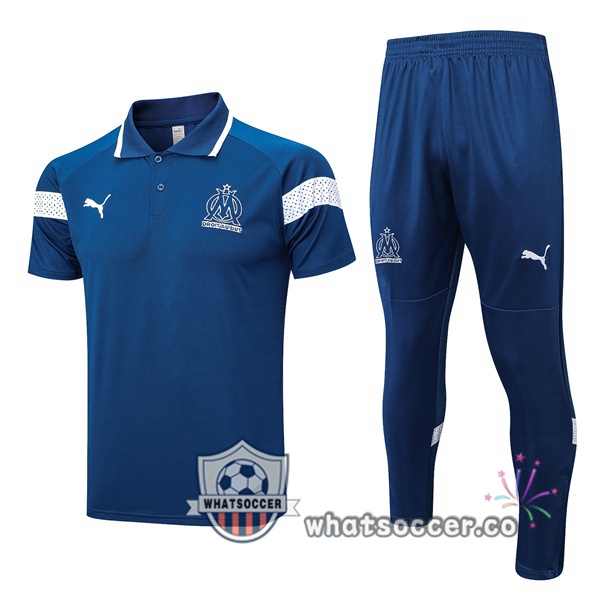Training Polo Olympique de Marseille + Pants Blue 2023-2024