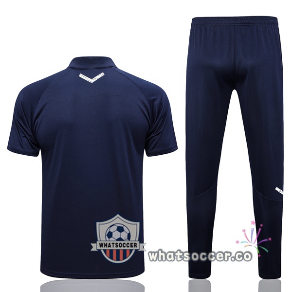 Training Polo Olympique de Marseille + Pants Blue Royal 2023-2024