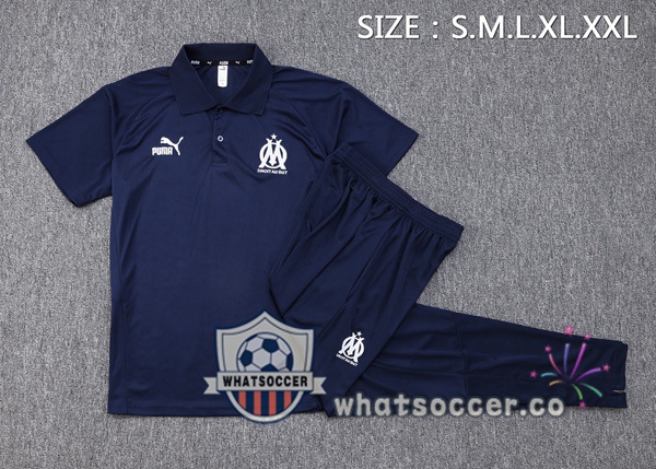 Training Polo Olympique de Marseille + Pants Blue Royal 2023-2024