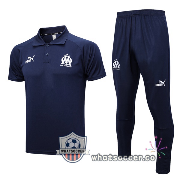 Training Polo Olympique de Marseille + Pants Blue Royal 2023-2024