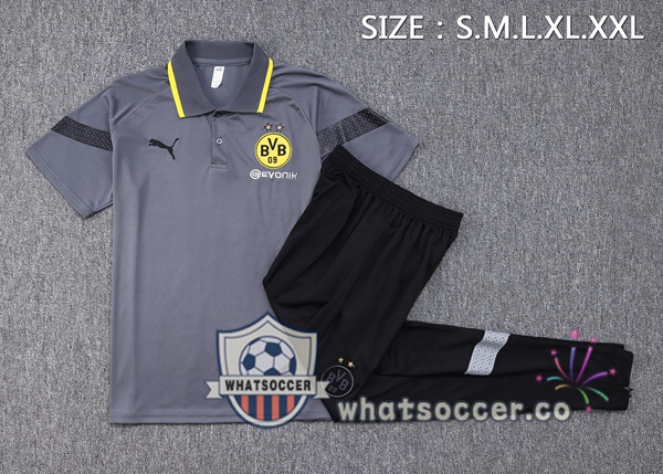 Training Polo Dortmund BVB + Pants Gray 2023-2024